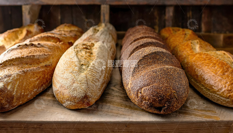 高清大图下载【趣麦麦图】-新鲜出炉：金黄面包切片8