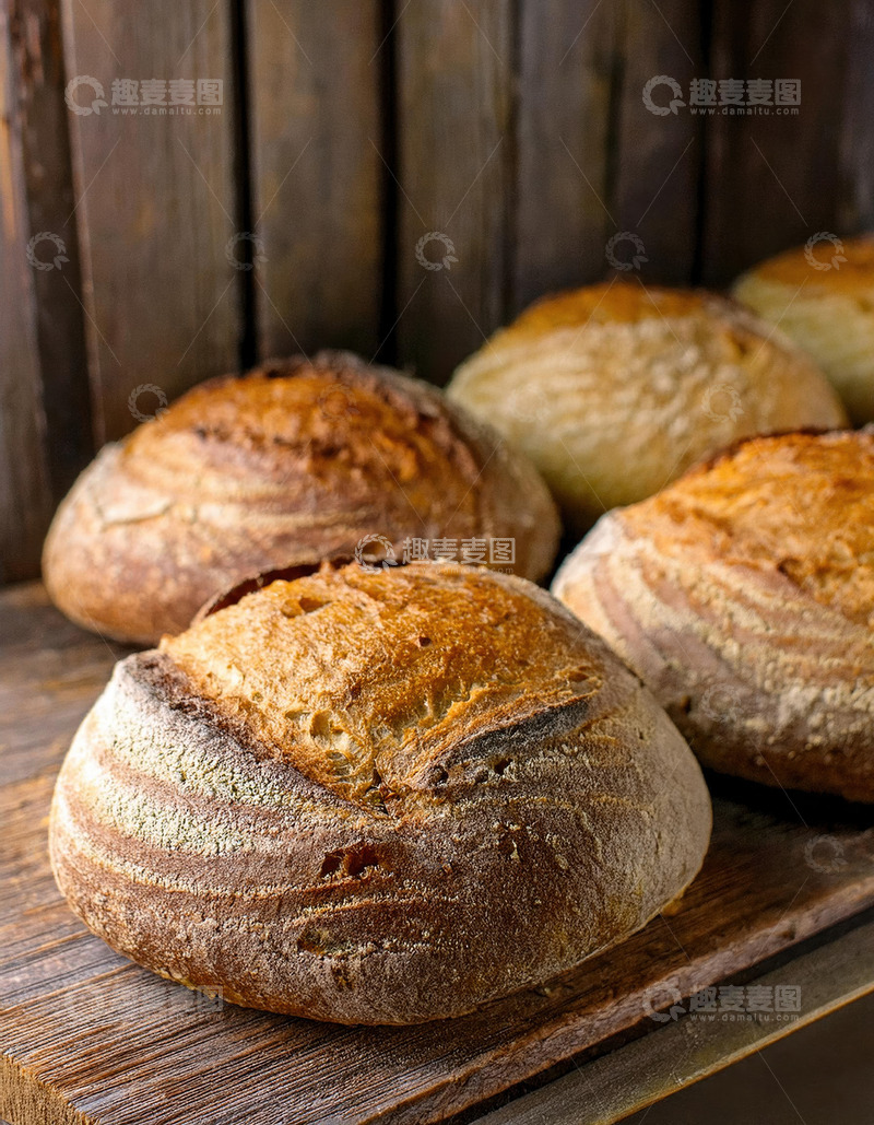 高清大图下载【趣麦麦图】新鲜出炉：金黄面包切片