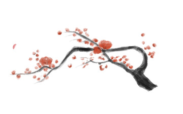 梅花 平面 国画2