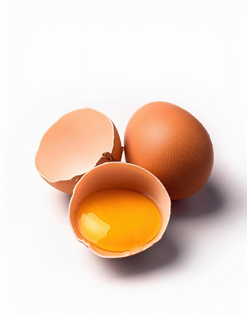 新鲜破裂的鸡蛋：蛋黄与蛋清的展示3