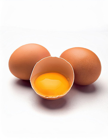 新鲜破裂的鸡蛋：蛋黄与蛋清的展示2