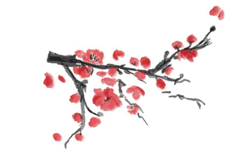 梅花 平面 国画3