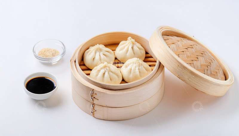高清大图下载【趣麦麦图】传统中国美食：蒸笼小笼包包子14