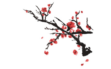 梅花 平面 国画1