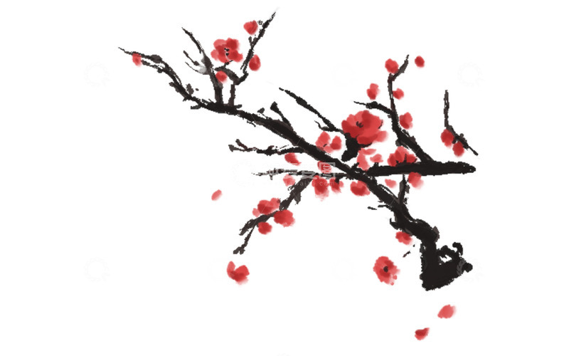 梅花 平面 国画1