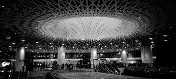 现代建筑的几何之美：黑白穹顶2