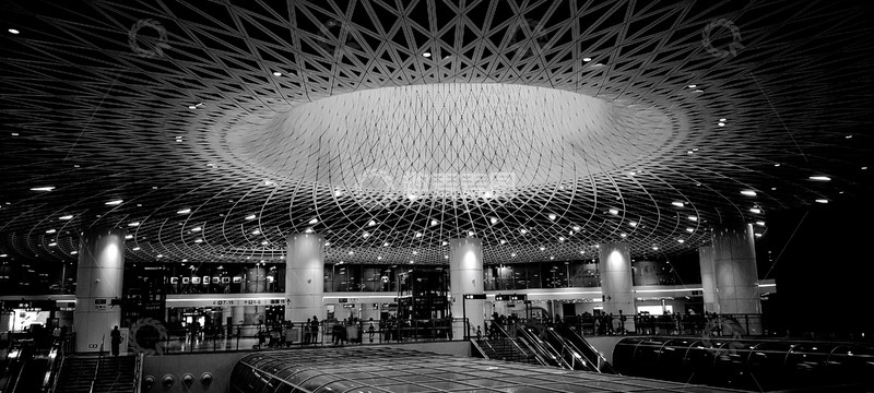 高清大图下载【趣麦麦图】现代建筑的几何之美：黑白穹顶2