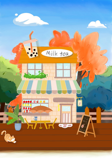 奶茶店场景图