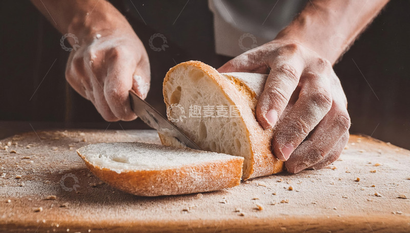 高清大图下载【趣麦麦图】切面包的厨师3