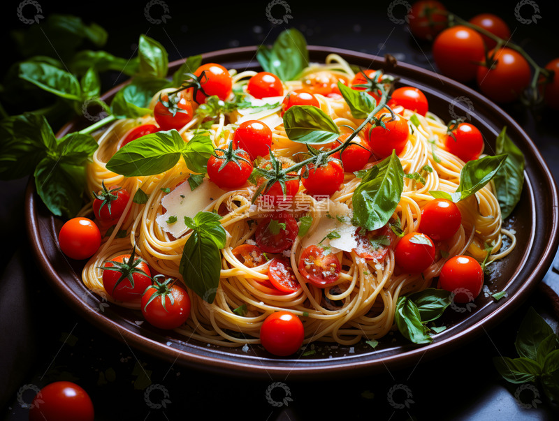 高清大图下载【趣麦麦图】西餐奶酪意面