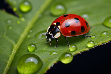 树叶上爬行的昆虫