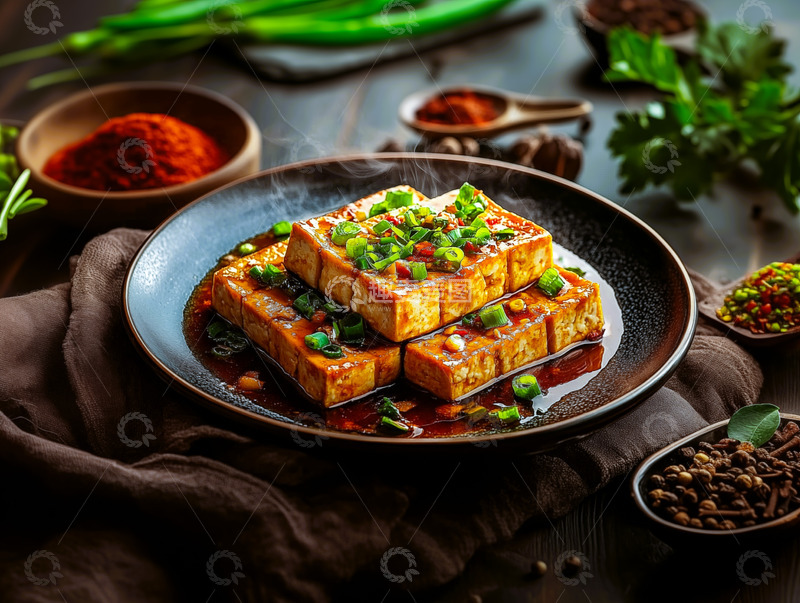 高清大图下载【趣麦麦图】红烧豆腐1