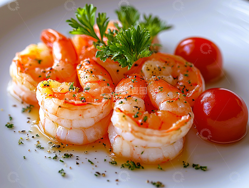 高清大图下载【趣麦麦图】海鲜虾仁摆盘2