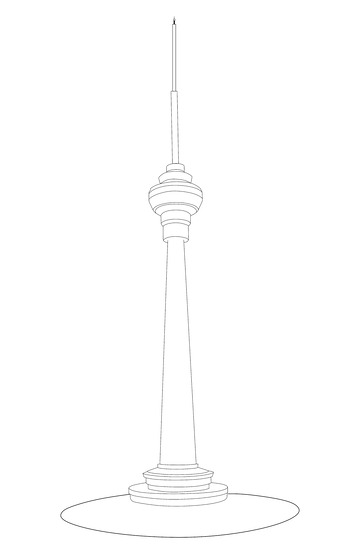 中央电视塔线图