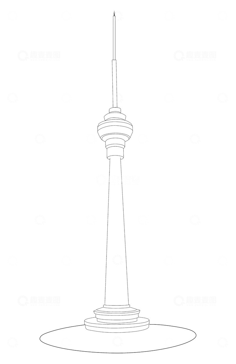 中央电视塔线图