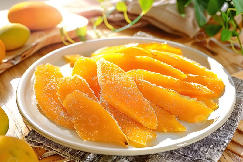 高清大图下载【趣麦麦图】一盘芒果干小零食