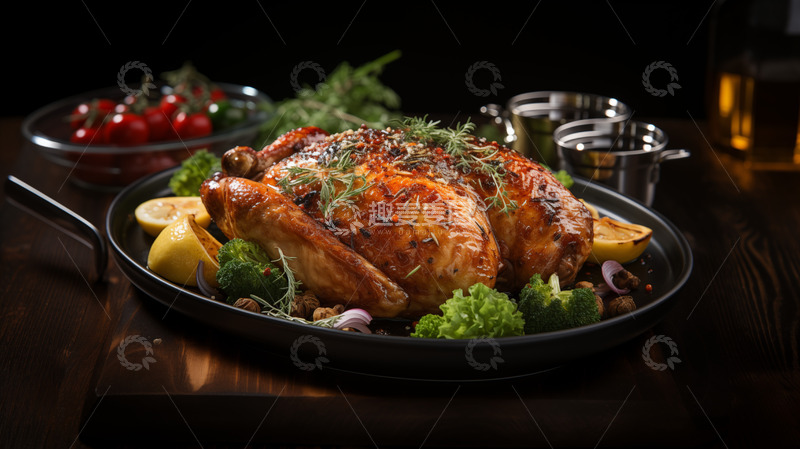 高清大图下载【趣麦麦图】烧鸡烤鸡菜品美食1