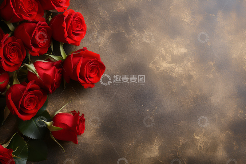 高清大图下载【趣麦麦图】放在桌面上的红色玫瑰花