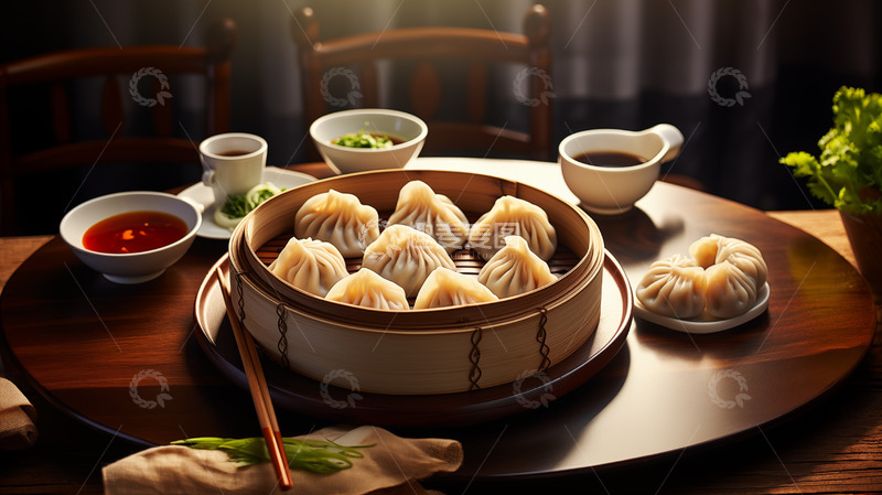 高清大图下载【趣麦麦图】广式点心蒸饺3