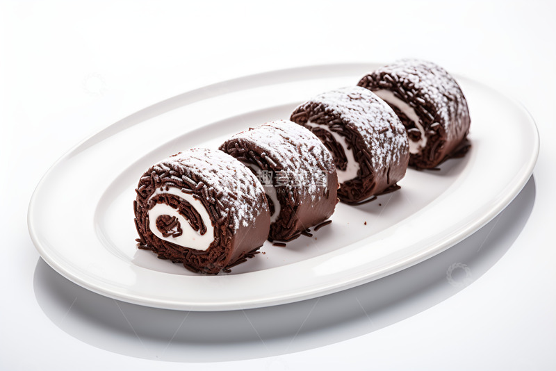 巧克力蛋糕卷美食
