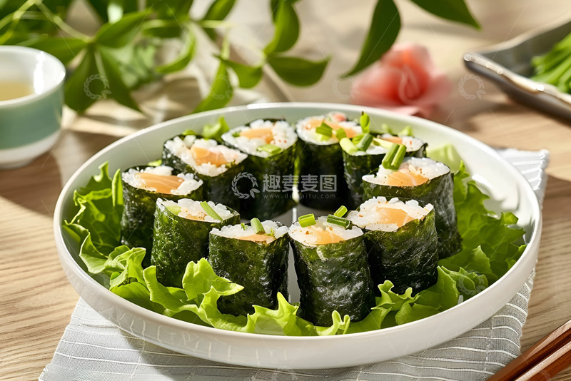 高清大图下载【趣麦麦图】海苔寿司美食