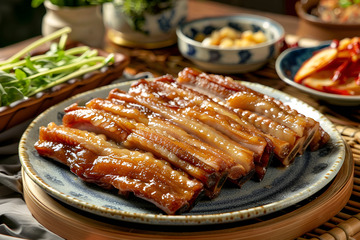 一盘美味的排骨