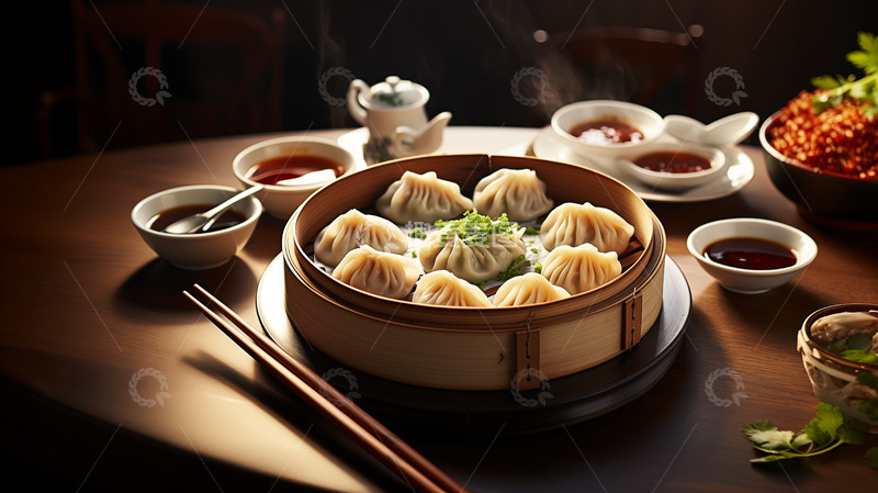 高清大图下载【趣麦麦图】广式点心蒸饺4