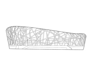 北京鸟巢线图