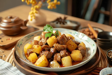 美味的土豆炖牛肉