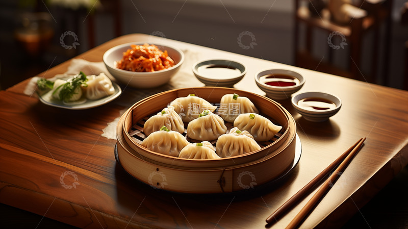 高清大图下载【趣麦麦图】广式点心蒸饺2