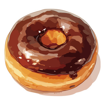 ai矢量插画巧克力甜食甜点甜甜圈