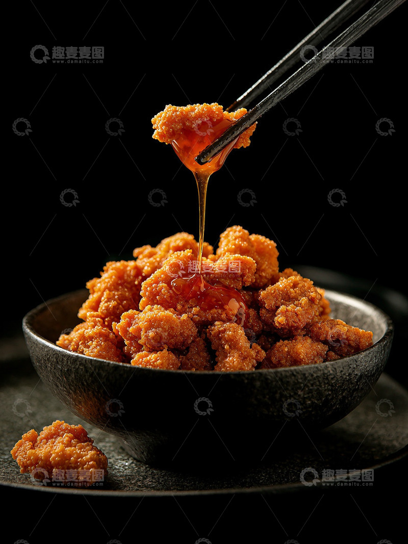 高清大图下载【趣麦麦图】创意炸小酥肉美食摄影