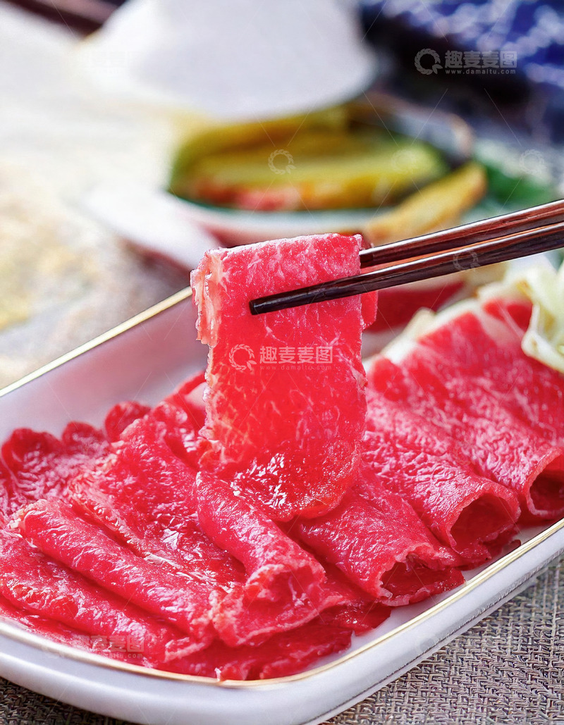 高清大图下载【趣麦麦图】牛肉片的美味与健康