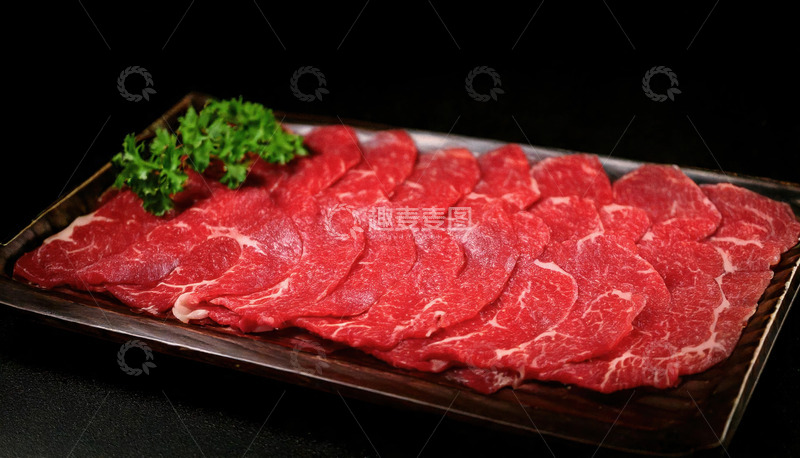 高清大图下载【趣麦麦图】牛肉片的火锅新鲜享受1