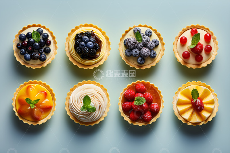 高清大图下载【趣麦麦图】两排纸杯蛋糕