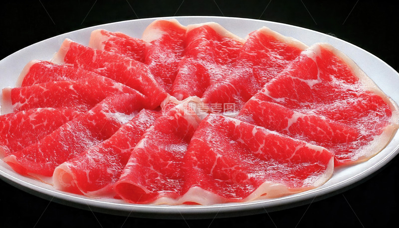 高清大图下载【趣麦麦图】火锅牛肉片的色泽饱满