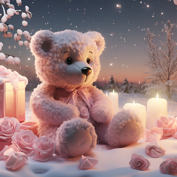 粉色的小熊猫玩具