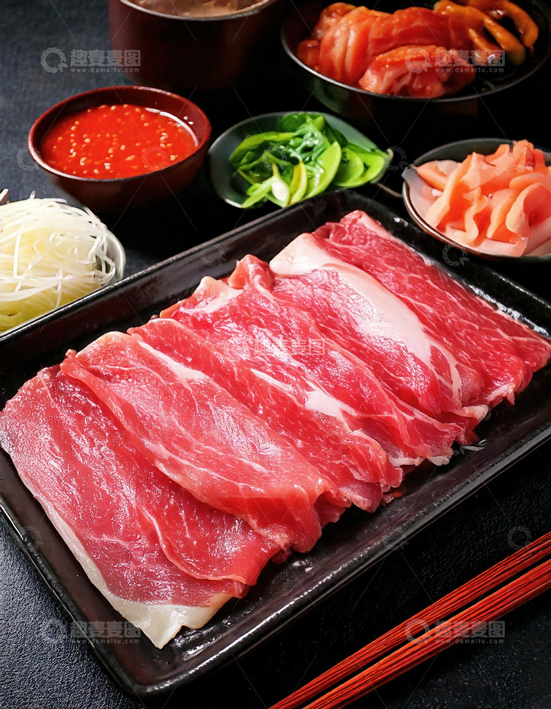 高清大图下载【趣麦麦图】火锅中的牛肉片精选