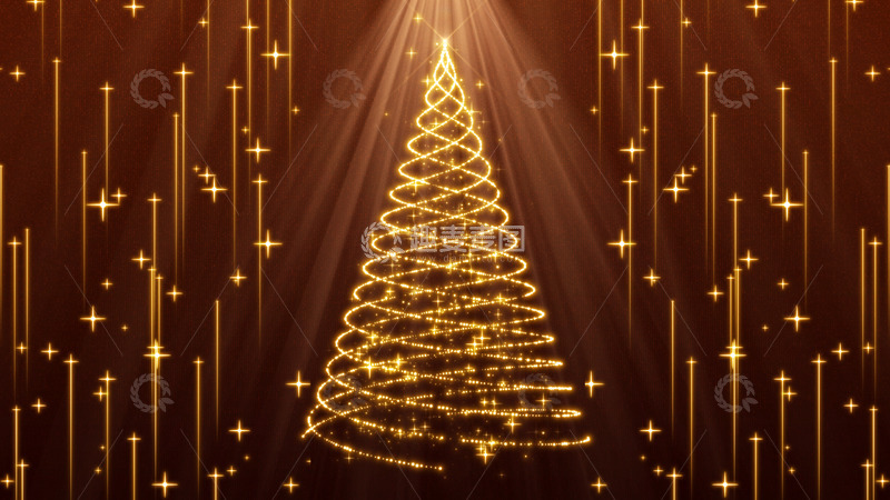 源文件下载【趣麦麦图】圣诞树粒子红色节日背景