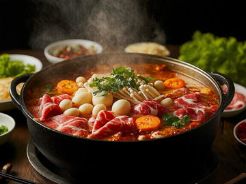 创意美食砂锅火锅摄影2