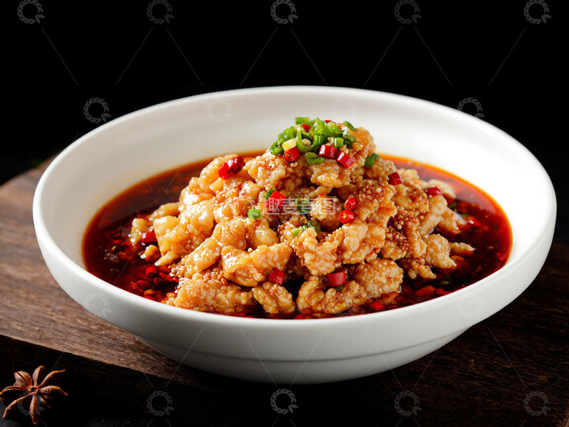 高清大图下载【趣麦麦图】创意美食麻辣肉片摄影