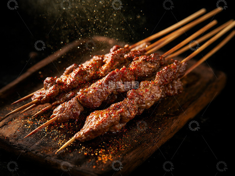 高清大图下载【趣麦麦图】创意美食烧烤烤肉串美味摄影2