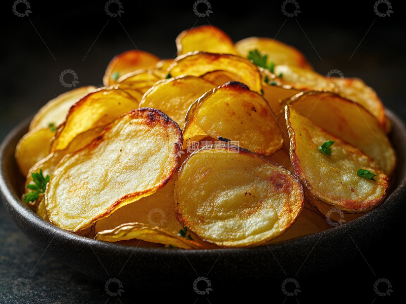 高清大图下载【趣麦麦图】创意美食烤土豆片烧烤
