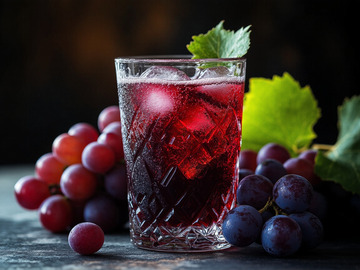 创意美味冰镇夏日饮品葡萄汁