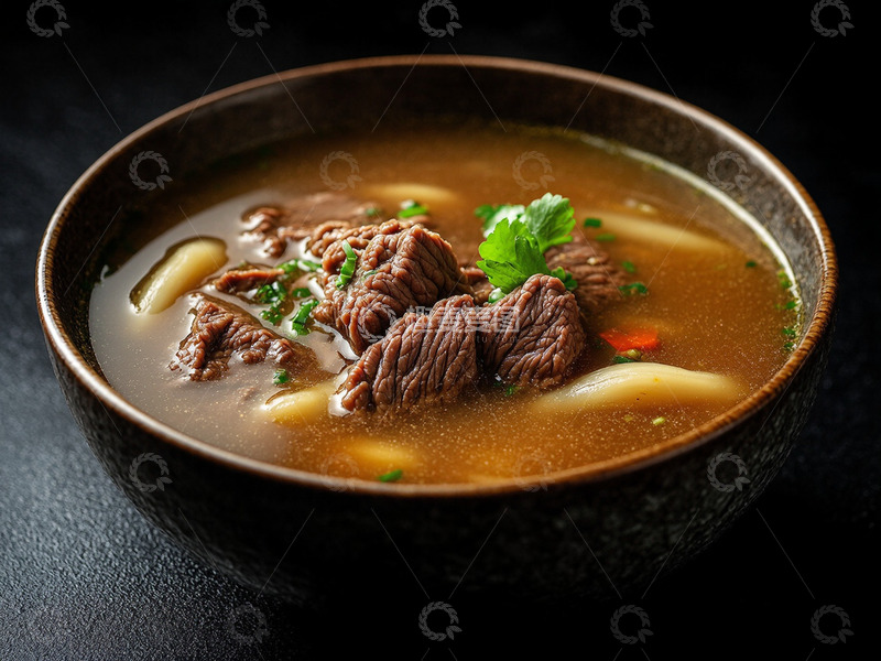 高清大图下载【趣麦麦图】创意美食牛肉汤面片摄影