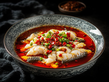 创意美食川菜麻辣水煮鱼摄影