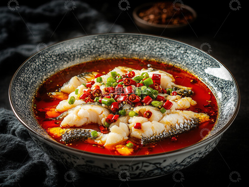 高清大图下载【趣麦麦图】创意美食川菜麻辣水煮鱼摄影