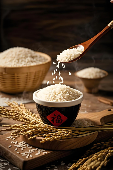 优质大米摄影图1