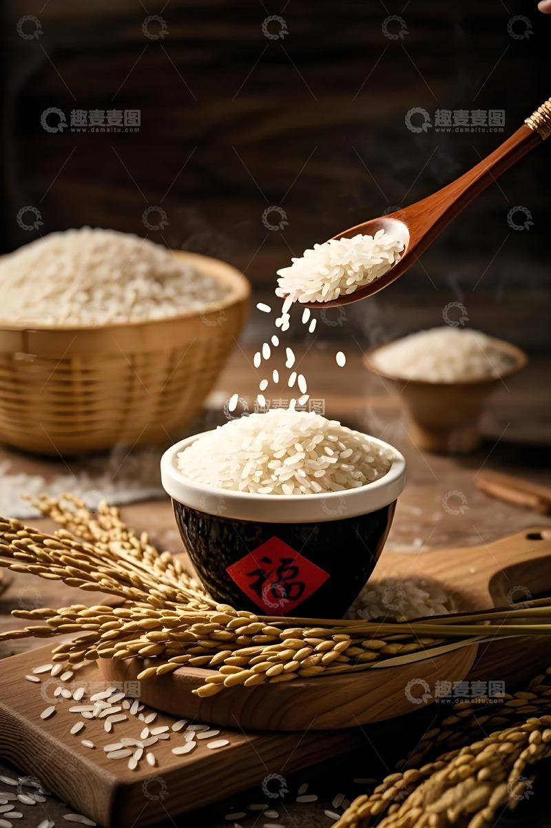 高清大图下载【趣麦麦图】优质大米摄影图1