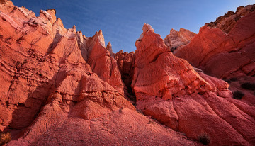红色砂岩的地质艺术